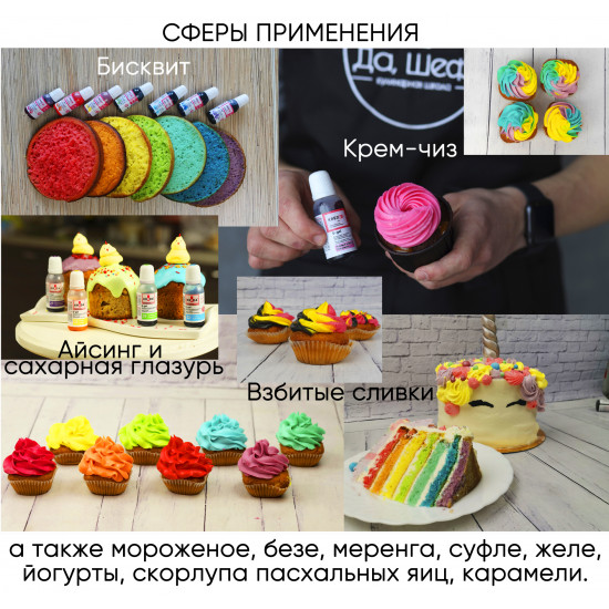 S-gel 06 оранж, краситель концентрат универсальный пищевой 80мл