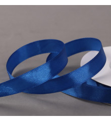 Лента атласная, 12 мм × 27 ± 1 м, цвет синий