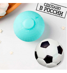 Силиконовая форма «Футбольный мяч 3D», d=4,1 см, цвет бирюзовый