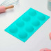Силиконовая форма для выпечки «Полусферы» 28×16,2×2,5см (d=5,4 см), 8 ячеек, цвет мятный