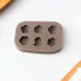 Силиконовый молд «Розочки», 6,5×4,5×0,9 см, цвет серый