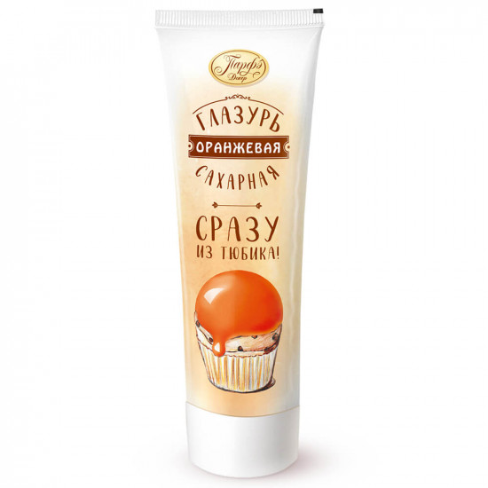 Помадка сахарная оранжевая, 120 г, шт