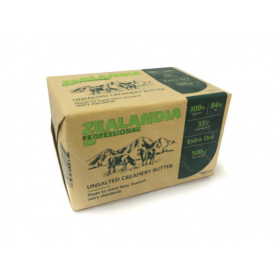 Масло сладкосливочное не саленое 83%, ZEALANDIA KITCHEN, 500 Г
