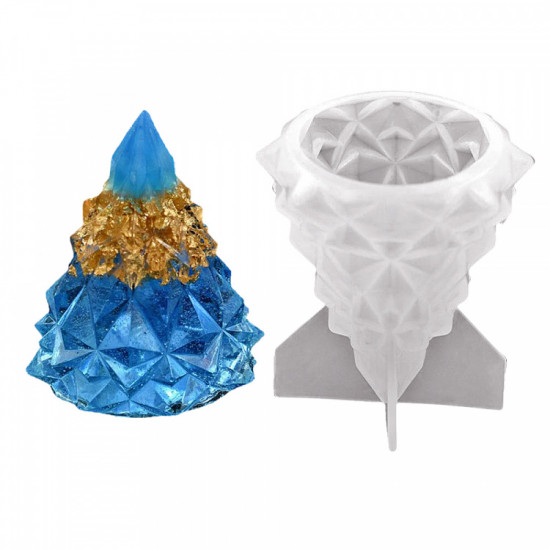 Силиконовый молд 3D Ёлочка Хрустальная
