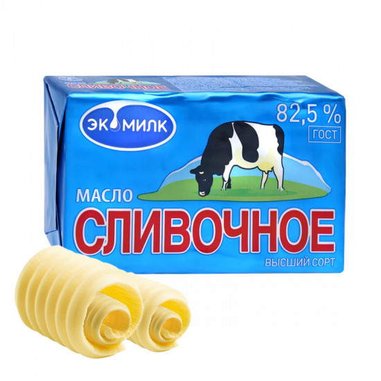 Масло сливочное ЭКОМИЛК, 82,5 450 г